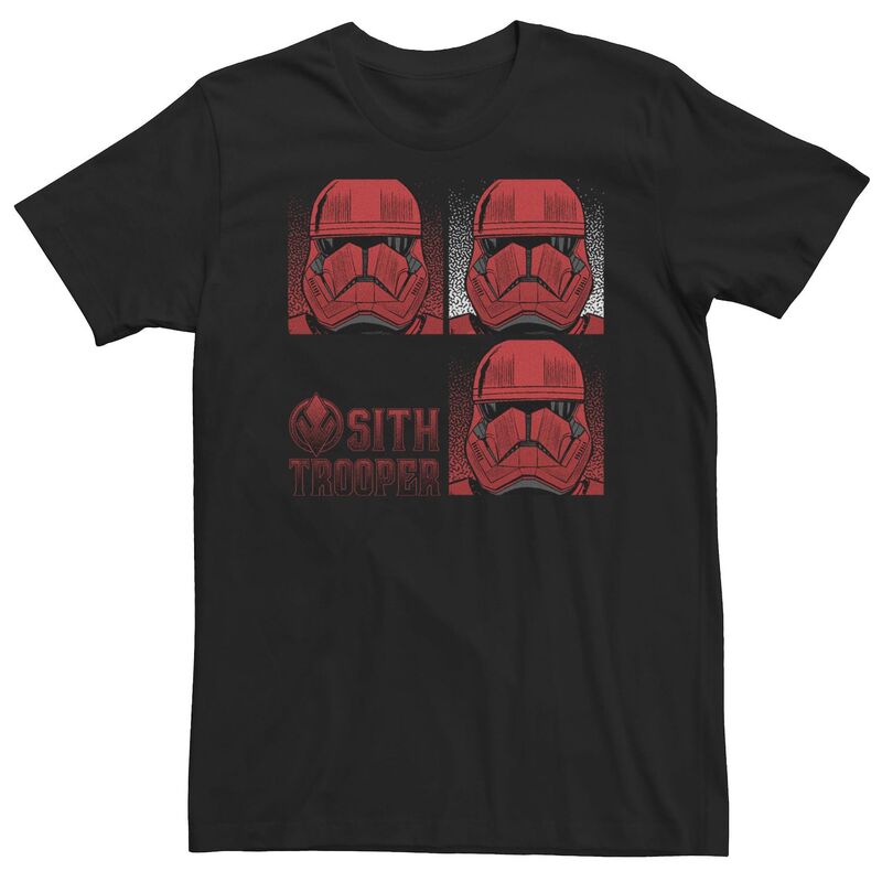 アニメキャラクター メンズ トップス Tシャツ トール Licensed Character Big & Tall Star Wars The Rise of Skywalker Sith Trooper Panels Tee Black ブラック