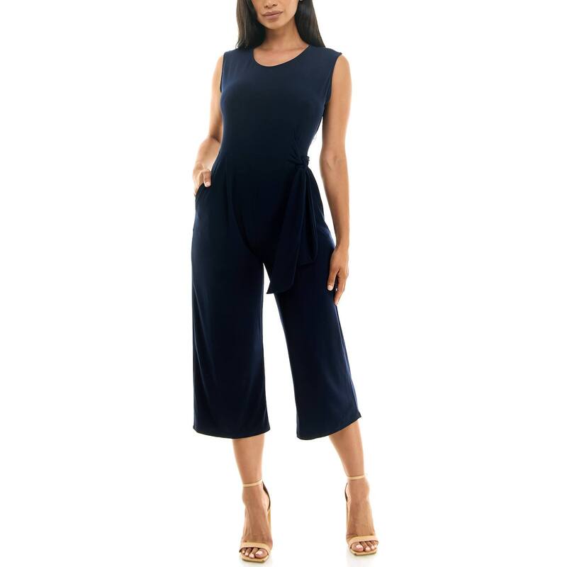 ニナレオナルド レディース トップス ワンピース ノースリーブ ジャンプスーツ Women's Nina Leonard Sleeveless Culotte Jumpsuit Navy ネイビー