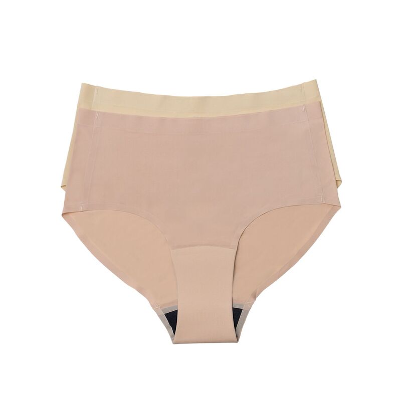 自然的 レディース アンダーお召しもの ズボン下 ご機嫌酉の方角 Women\u0027s the naturaleakproof High-Waist Brief 2 Pack 6057 Neutral Beige ベージュ インナー・下着・ランジェリー-インナー・下着・ナイトウェア-ショーツ