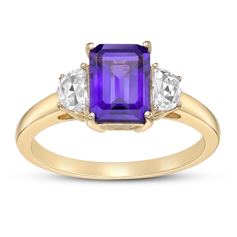 Gemminded レディース アクセサリー リング Gemminded 18k Gold Over Sterling Silver Amethyst & Lab-Created White Sapphire Ringold Tone ゴールド|ReVida 店