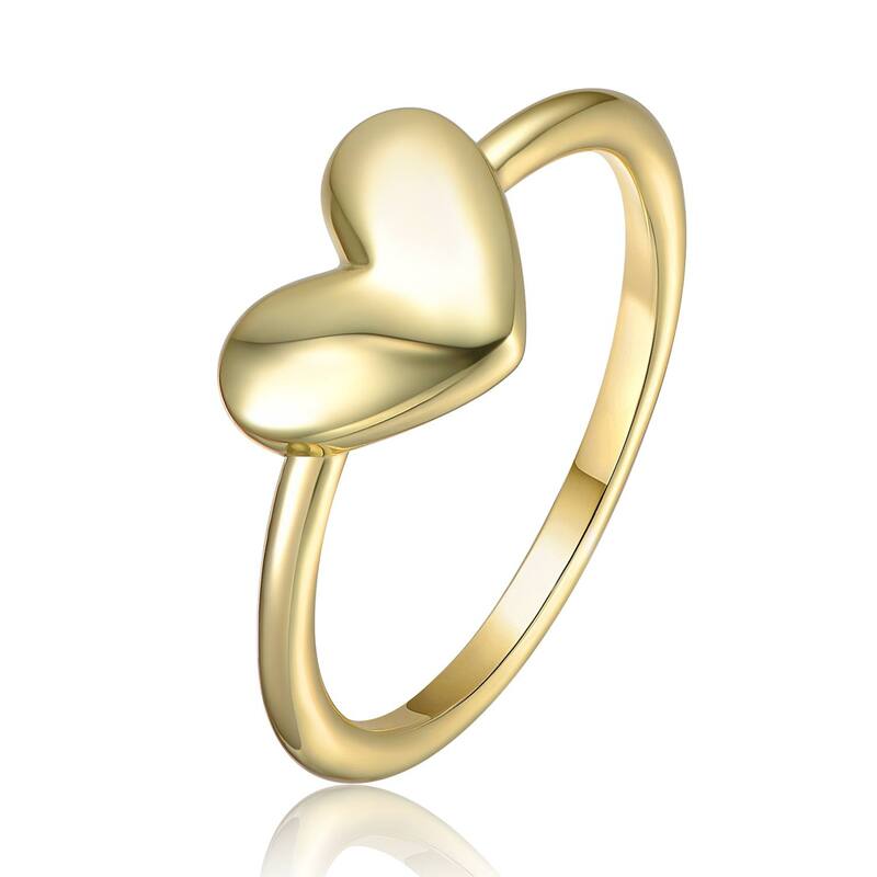 アンブランデッド レディース アクセサリー リング Unbranded Sterling Silver Heart-Shaped Band Ringold Tone ゴールド