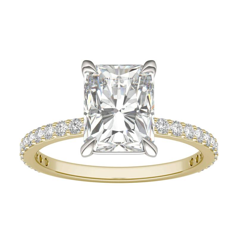 チャールズ アンド コルバード レディース アクセサリー リング Charles & Colvard 10k Gold Two Tone Lab-Created Moissanite Radiant Solitaire Ring 10k Two Tone ゴールド