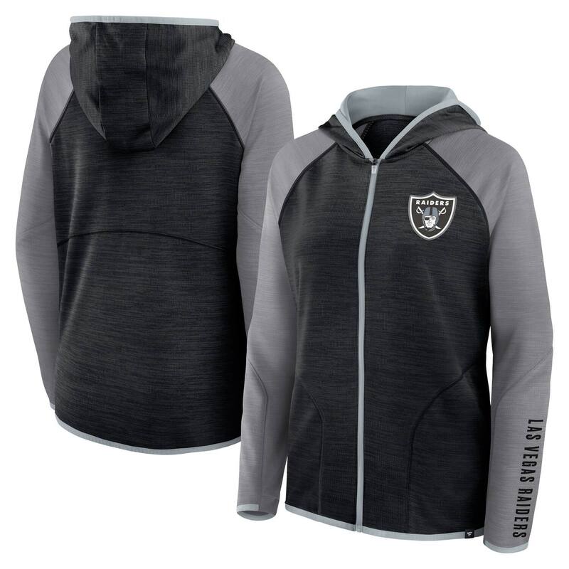 ファナティクス レディース アウター パーカー・スウェット 足し加える大きさ Women\u0027s Fanatics Black Las Vegas Raiders Plusizend Around Pass Full-Zip Hoodie Lvr Black 黒いこと