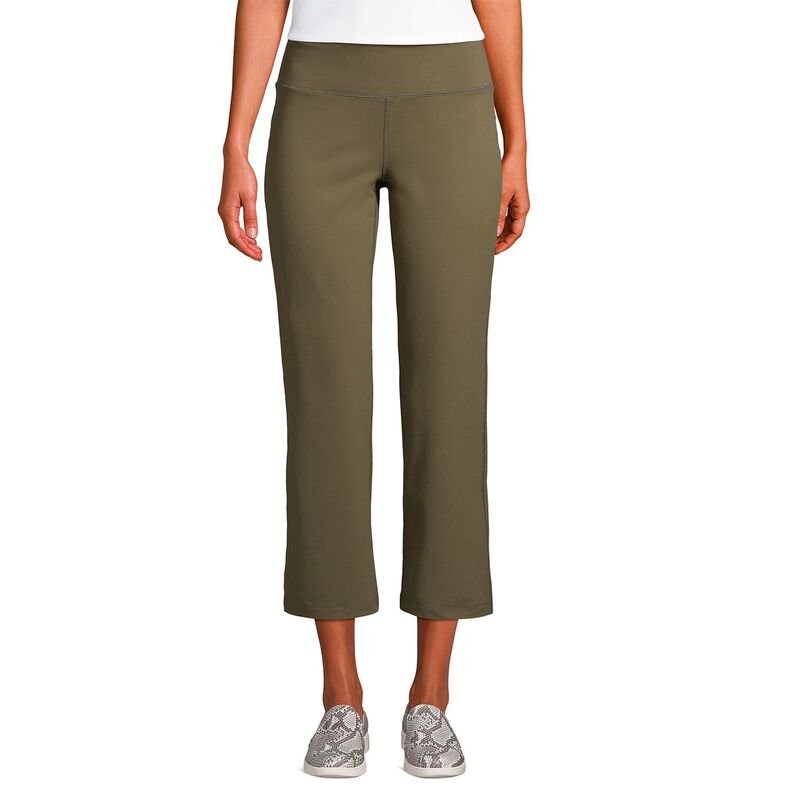 ランズエンド レディース ボトムス カジュアルパンツ キャップ Women's Lands' End UPF 50 Active Capri Yoga Pants Forest Moss フォレスト