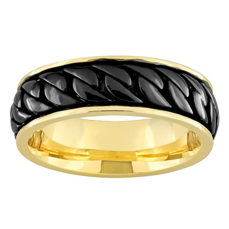 ステラ グレース メンズ アクセサリー リング リブ Stella Grace Men's 18k Gold Over Silveribbedesign Ring 18k Gold Plated ゴールド