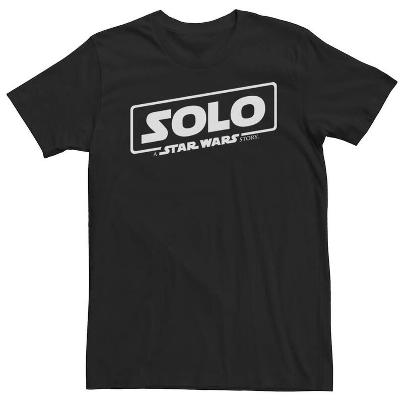 スター ウォーズ メンズ トップス Tシャツ ロゴ Men'star Wars Han Solo Movie Simple Logo Tee Black ブラック