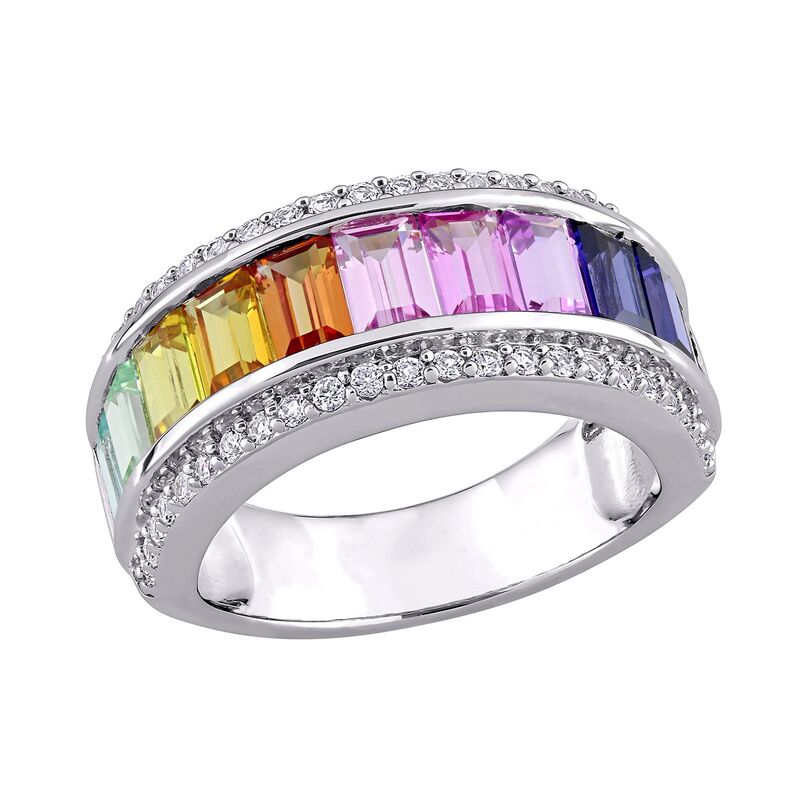 ステラ グレース レディース アクセサリー リング Stella Grace Sterling Silver Colorfulab-Created Sapphire Ring Sterling シルバー
