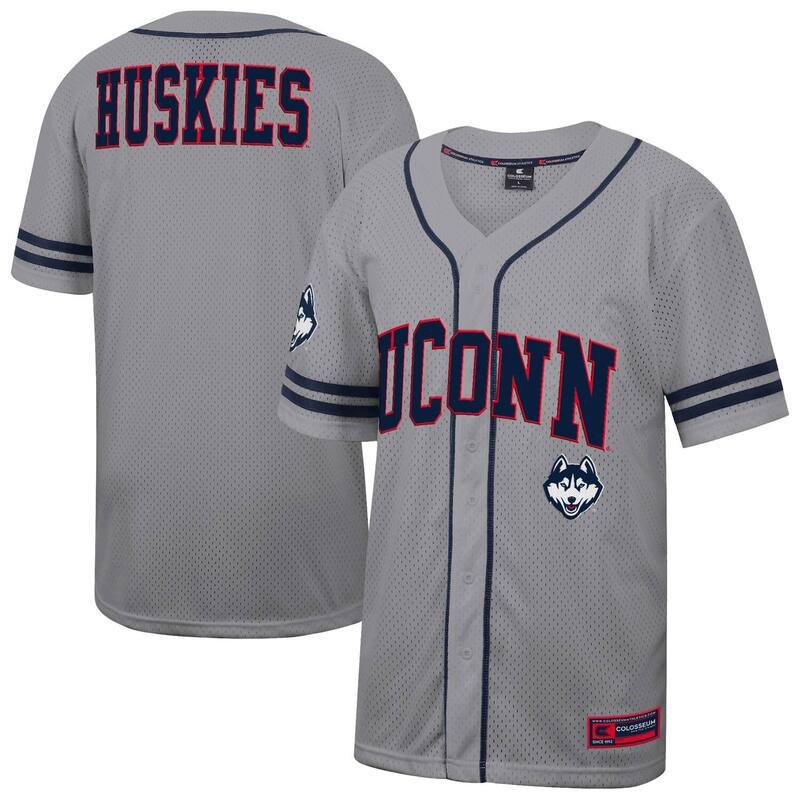 コロシアム メンズ トップス Tシャツ ジャージー Men's Colosseum Gray UConn Huskies Free Spirited Baseball Jersey Con Grey グレー