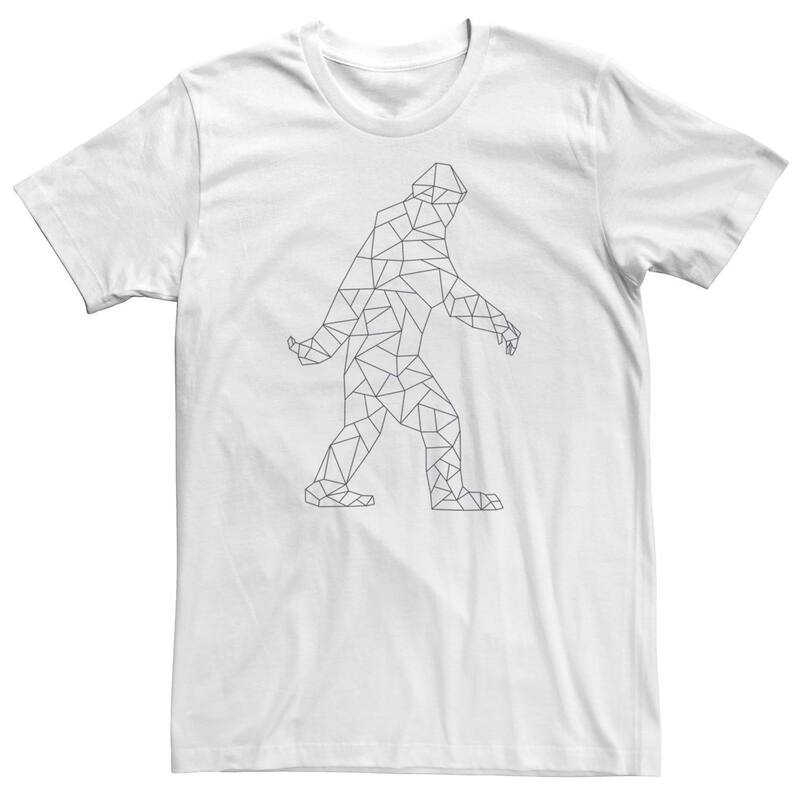 アニメ人となり メンズ トップス ティーシャツ Licensed Character Men\u0027s Bigfoot Geometric Tee White 白いこと Tシャツ・カットソー-メンズファッション