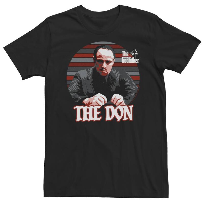 アニメキャラクター メンズ トップス Tシャツ トール グラフィック Licensed Character Big & Tall The Godfather The Don Portrait Graphic Tee Black ブラック