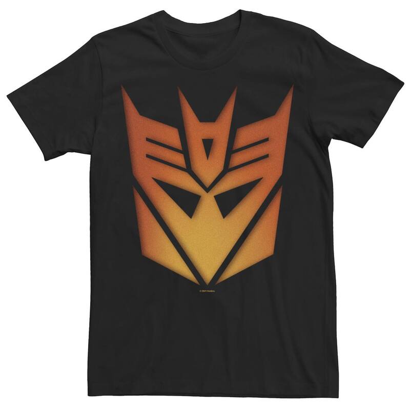 アニメキャラクター メンズ トップス Tシャツ ロゴ Licensed Character Men's Transformers Decepticon Glowing Logo Tee Black ブラック