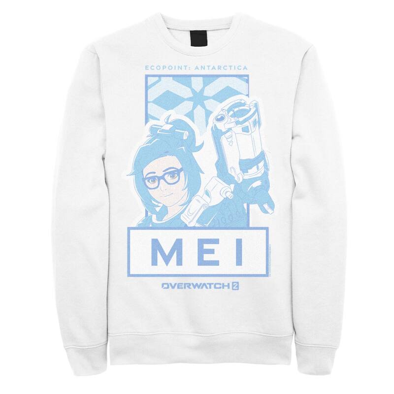 アニメキャラクター メンズ アウター パーカー・スウェット シャツ フリース Licensed Character Men's Overwatch 2 Mei Ecopoint Fleece Sweatshirt White ホワイト