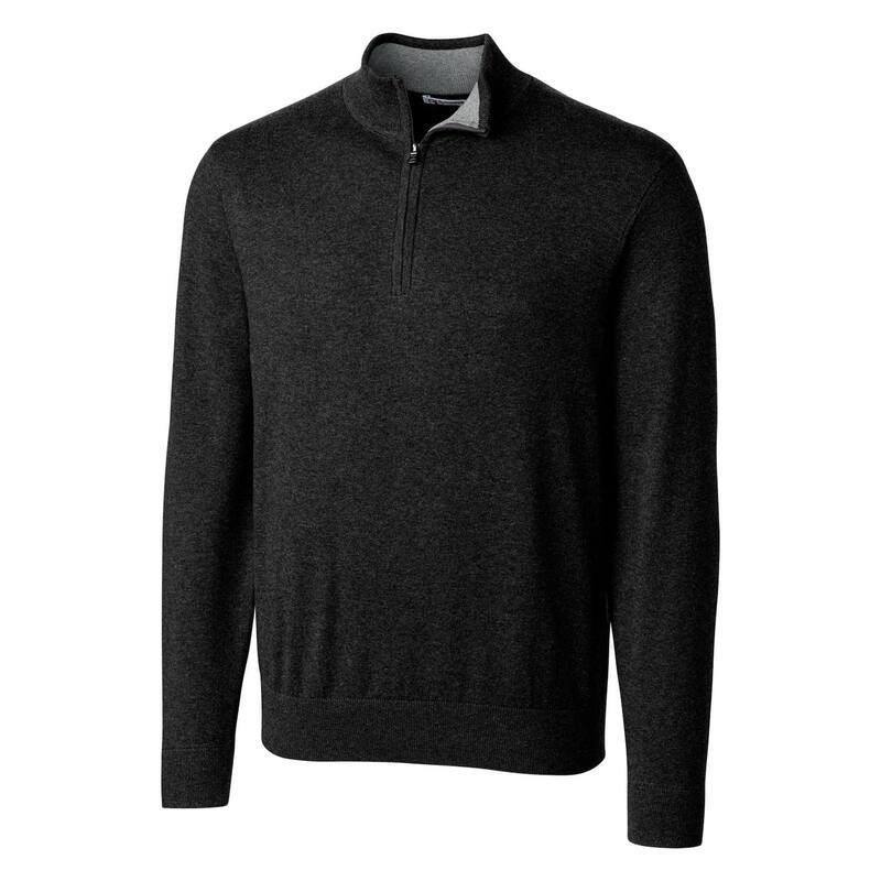 裁断師アンドうしろ側 メンズ アウター 編み物・プルオーバー ハーフジップ Cutter \u0026 Buck Lakemontri-Blend Mens Quarter Zipullover Sweater Black 黒いこと