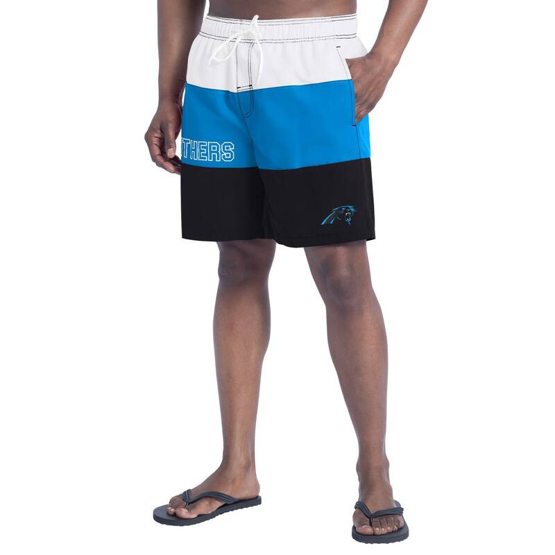 カール バンクス メンズ 水着 ハーフパンツ・ショーツ ショートパンツ Men's G-III Sports by Carl Banks Black/Blue Carolina Panthersunrise Volley Swim Shorts Pth Black ブラック
