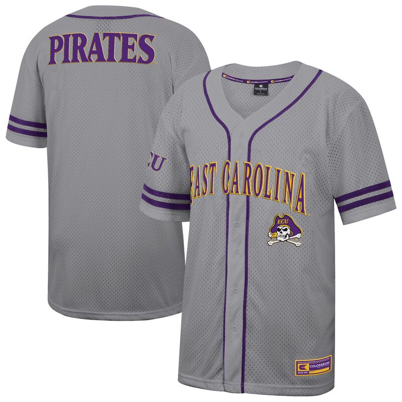 コロシアム メンズ トップス Tシャツ ジャージー Men's Colosseum Gray ECU Pirates Free Spirited Baseball Jersey Ecu Grey グレー