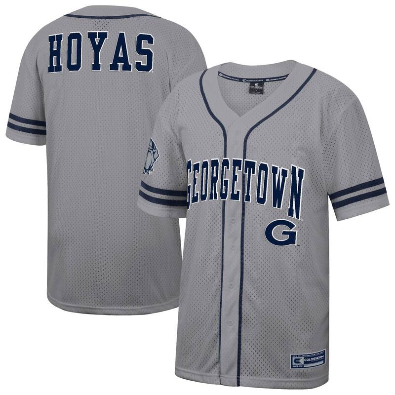 コロシアム メンズ トップス Tシャツ ジャージー Men's Colosseum Gray Georgetown Hoyas Free Spirited Baseball Jersey Grgrey グレー