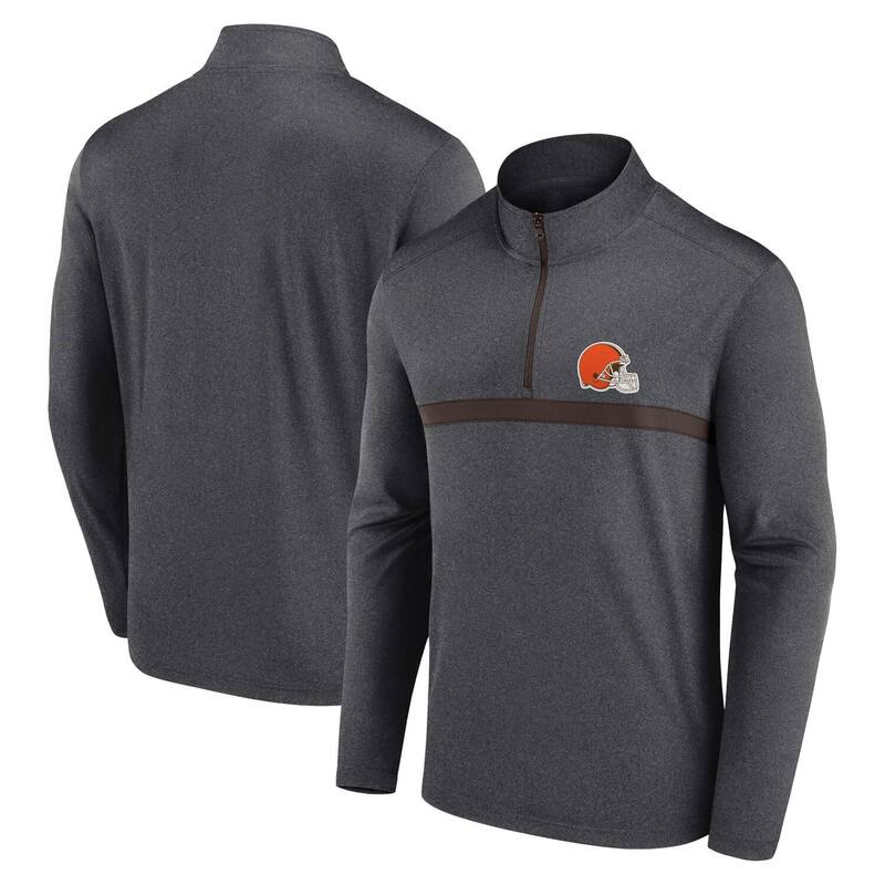 ファナティクス メンズ トップス プルオーバー Men\u0027s Fanatics Charcoal Cleveland Browns Head-to-Head Quarter-Zipullover Brn Charco 濃灰色