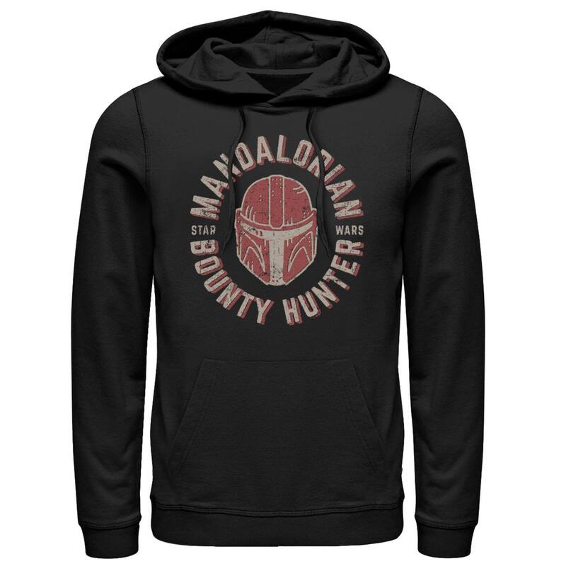 アニメキャラクター メンズ アウター パーカー・スウェット Licensed Character Men The Mandalorian Helmet Stampullover Hoodie Black ブラック