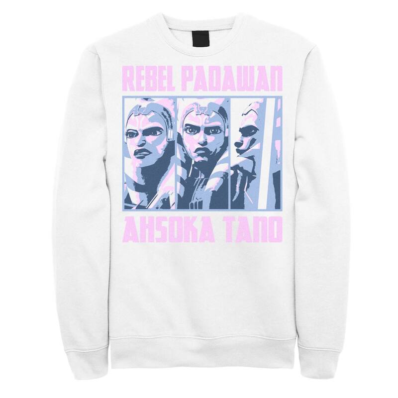 スター ウォーズ メンズ アウター パーカー・スウェット シャツ Men'star Wars: The Clone Wars Ahsoka Tano Rebel Padawan Panelsweatshirt White ホワイト