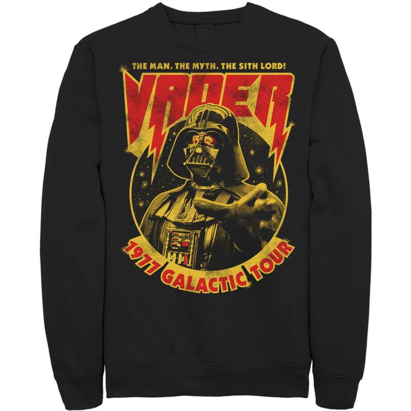 アニメキャラクター メンズ アウター パーカー・スウェット シャツ Licensed Character Men'star Wars Vader 1977 Galactic Tour Metal Poster Sweatshirt Black ブラック｜ReVida 店