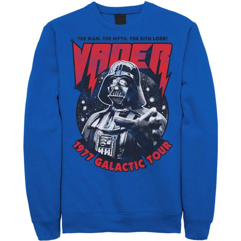 アニメキャラクター メンズ アウター パーカー・スウェット シャツ Licensed Character Men'star Wars Vader 1977 Galactic Tour Metal Poster Sweatshirt Royal|ReVida 店