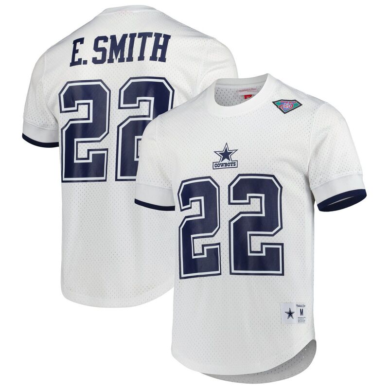 アンブランデッド メンズ トップス Tシャツ メッシュ Unbranded Men's Mitchell & Ness Emmitt Smith White Dallas Cowboys Retired Player Name & Number Mesh Top Cowhite ホワイト