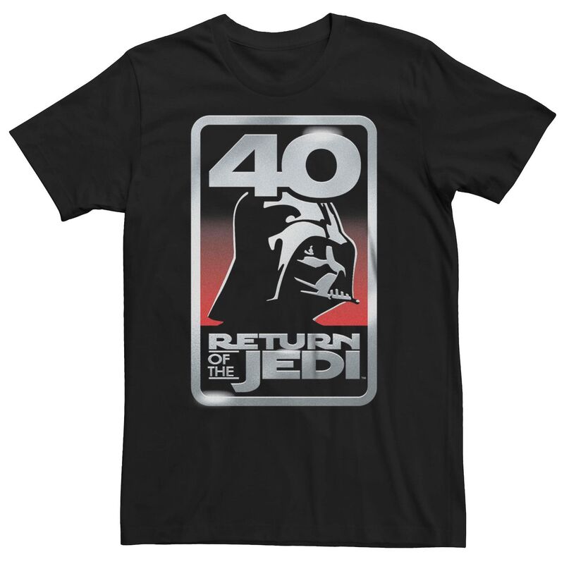 アニメキャラクター メンズ トップス Tシャツ トール Licensed Character Bit & Tall Star Wars Return of the Jedi 40th Anniversary Vader Tee Black ブラック