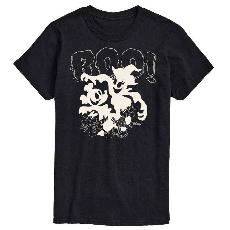 ディズニー メンズ トップス Tシャツ グラフィック Disney's Mickey & Minnie Mouse Men's Boo Graphic Tee Black ブラック