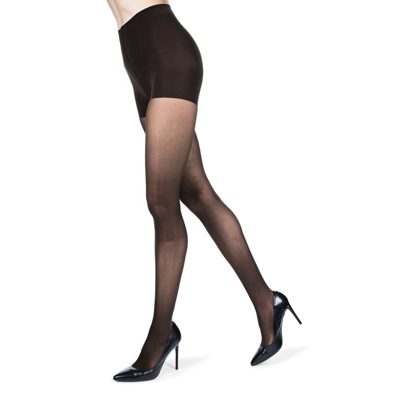 メモイ レディース アンダーお召しもの ソックス MeMoi FirmFit Control Top Tights Dark Chocolate 黒茶