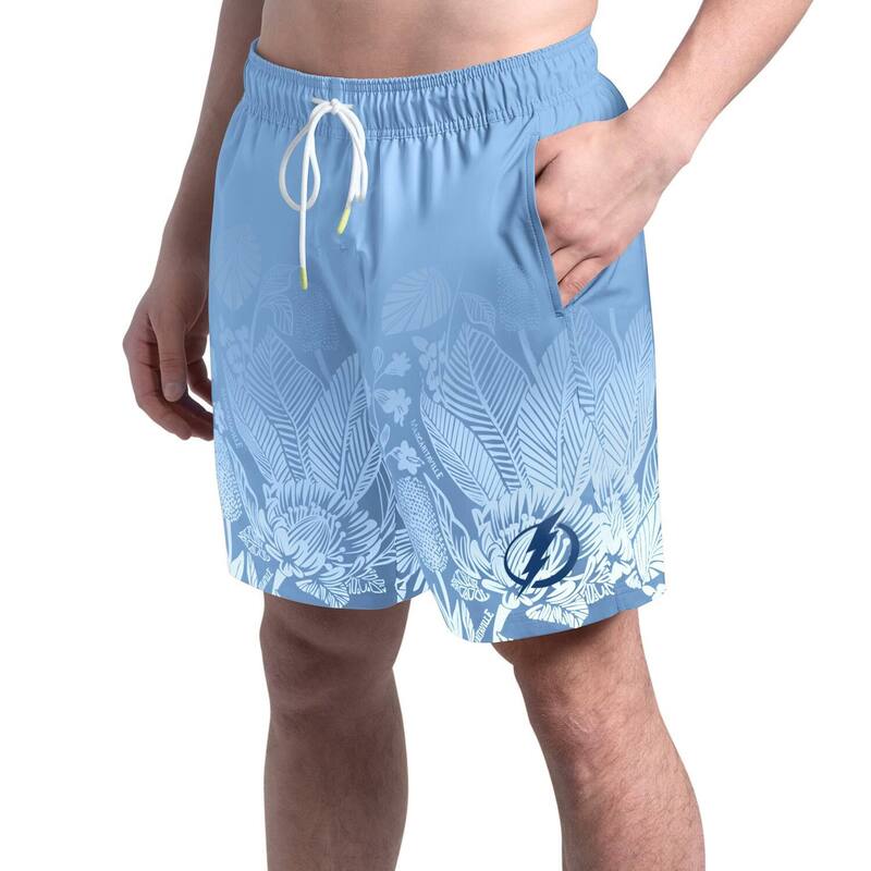 マルガリータビル メンズ 水着 ハーフパンツ・ショーツ Men's Margaritaville Blue Tampa Bay Lightning Lagoon Fiesta Swim Short Lgh Blue ブルー
