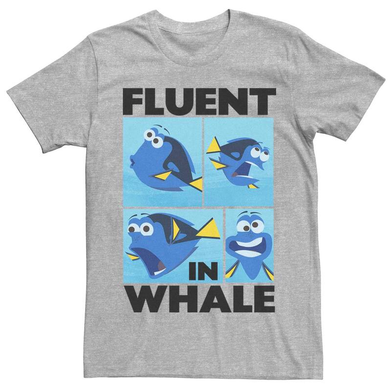 ウォルトディズニー ピクサー メンズ トップス ティーシャツ Disney / Pixar Men\u0027s Disney Pixar Finding Dory Fluent In Whale Tee Athletic Heather ギョリュウモドキ Tシャツ・カットソー-メンズファッション-トップス