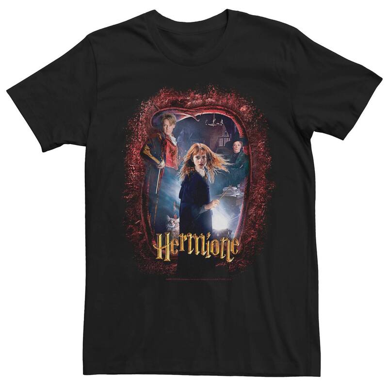 アニメ人となり メンズ トップス ティーシャツ Licensed Character Men\u0027s Chamber Of Secrets Hermione Tee Black 黒いこと トップス-メンズファッション
