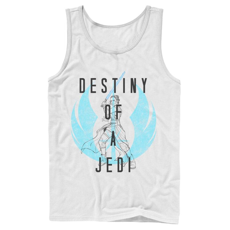 アニメキャラクター メンズ トップス Tシャツ Licensed Character Men'star Wars: The Rise Of Skywalkerey Destiny Of A Jedi Tank Top White ホワイト