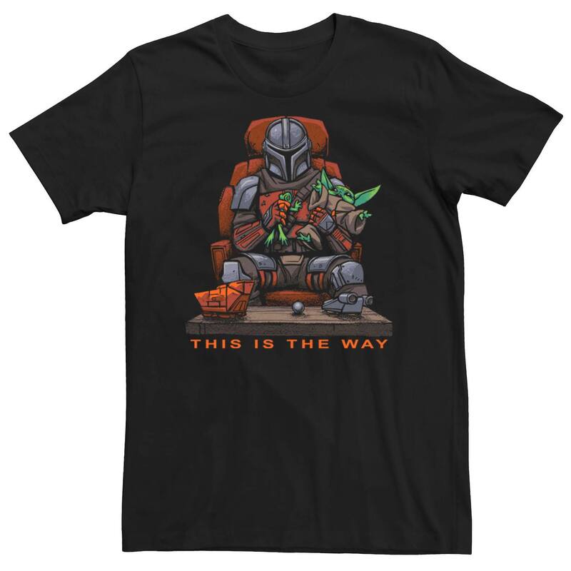 スター ウォーズ メンズ トップス Tシャツ Men'star Wars The Mandalorian The Child This The Way Sketch Tee Black ブラック