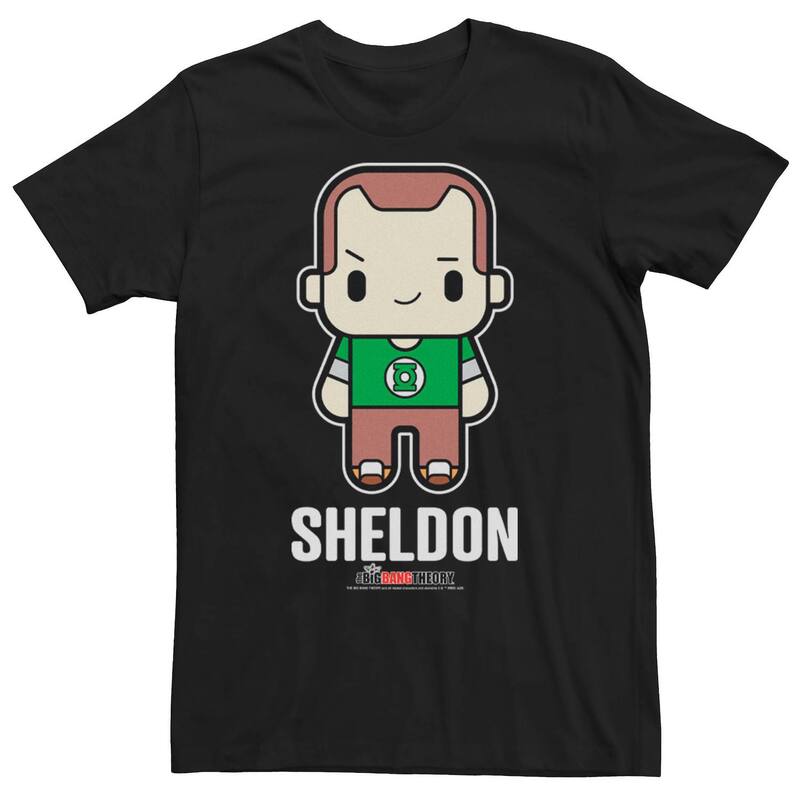 アニメキャラクター メンズ トップス Tシャツ Licensed Character Men's The Big Bang Theory Chibi Sheldon Tee Black ブラック