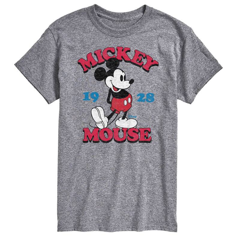 アニメキャラクター メンズ トップス Tシャツ ヴィンテージ トール Licensed Character Big & Tall Mickey Mouse 28 Vintage Tee Gray グレー 6,275円