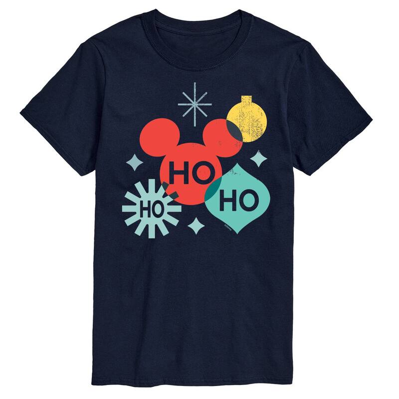 ディズニー メンズ トップス Tシャツ トール グラフィック Disney's Big & Tall Holiday Ho Shapes Graphic Tee Navy ネイビー