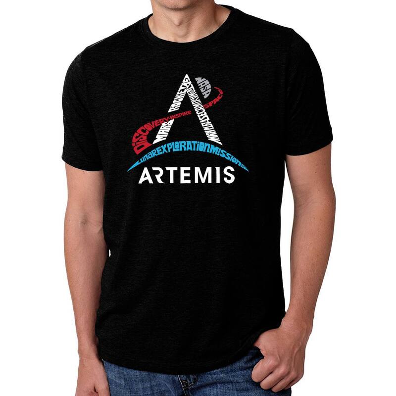 エルエーポップアート メンズ トップス Tシャツ ロゴ LA Pop Art NASArtemis Logo - Men's Premium Blend Word Art-Shirt Black ブラック