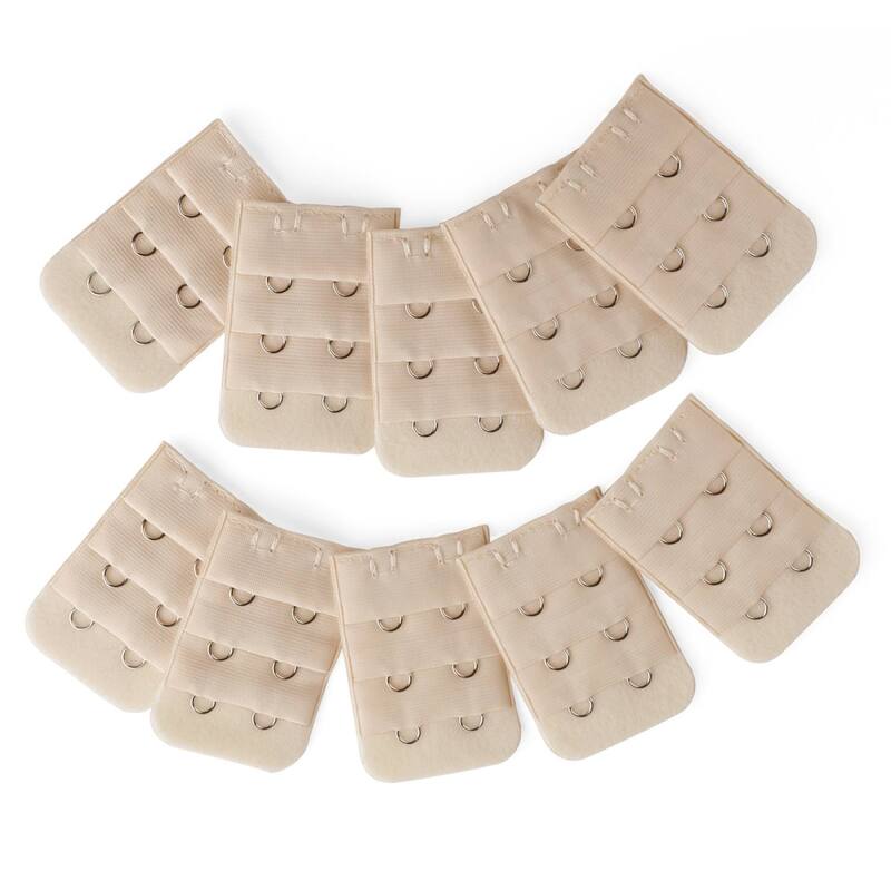アレグラ ケー レディース アンダーお召しもの ブラ ストラップレス ALLEGRA K Lady 3 X 2 Hooks Brassiere Bra Strapless Extension Strap Extender 10 Pcs Pale Apricot 杏 インナー・下着・ナイトウェア-ブラジャー-レディース