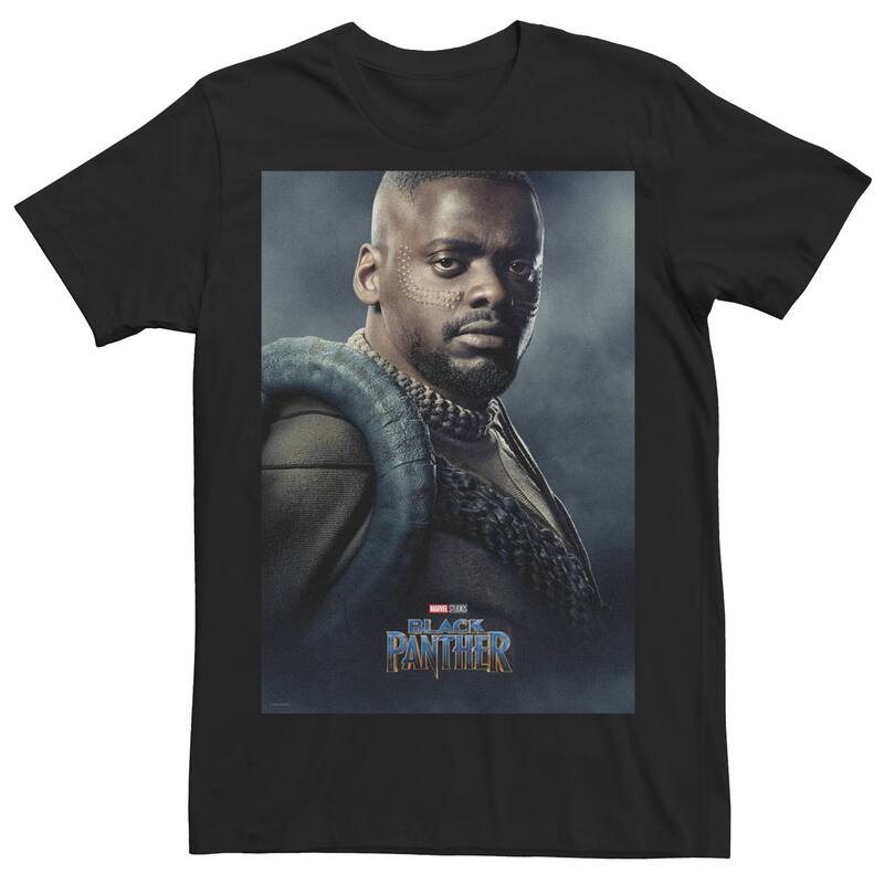 アニメ人となり メンズ トップス ティーシャツ Licensed Character Men\u0027s Black Panther Tee Black 黒いこと Tシャツ・カットソー-トップス-メンズファッション