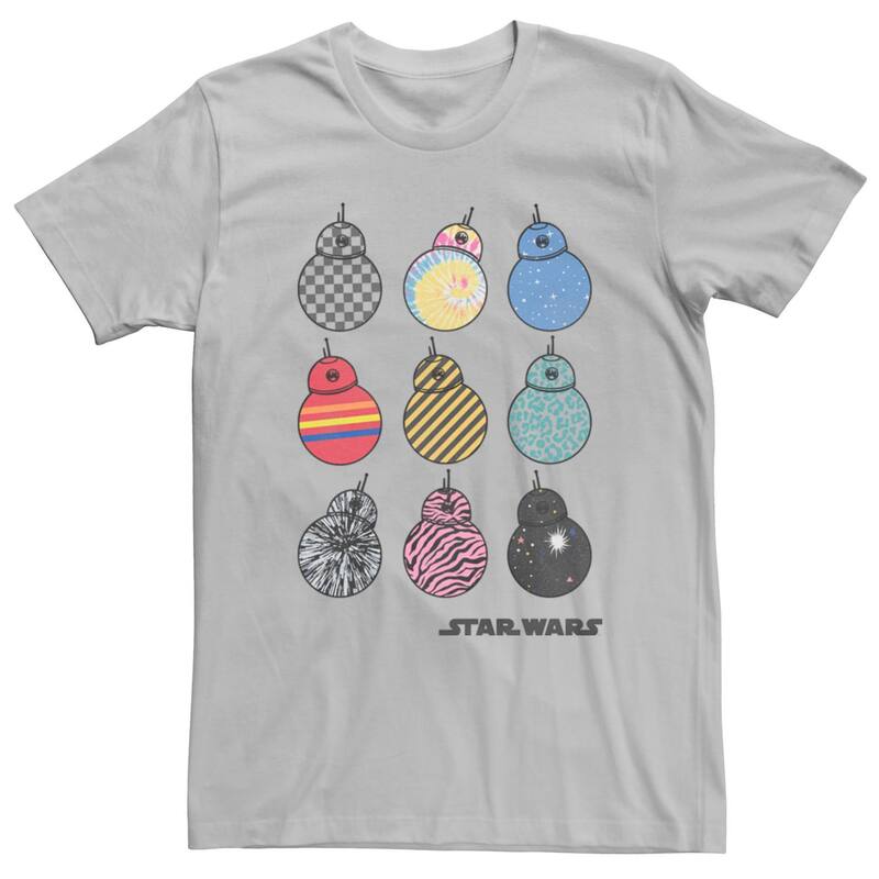 アニメ人となり メンズ トップス ティーシャツ グラフィック Licensed Character Men\u0027star Wars The Rise of Skywalker BB-8 Fashion Graphic Tee Silver しろがね色 メンズファッション-トップス