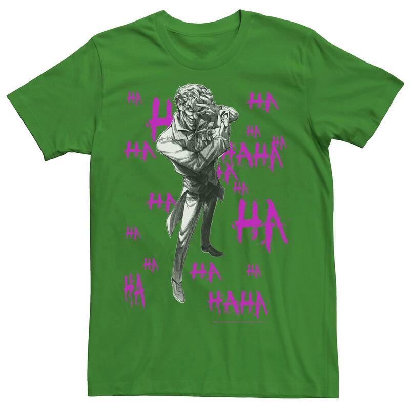 アニメ人となり メンズ トップス ティーシャツ グラフィック Licensed Character Men\u0027s DComics Batman Joker HAHAHA Graphic Tee Kelly Tシャツ・カットソー-トップス-メンズファッション