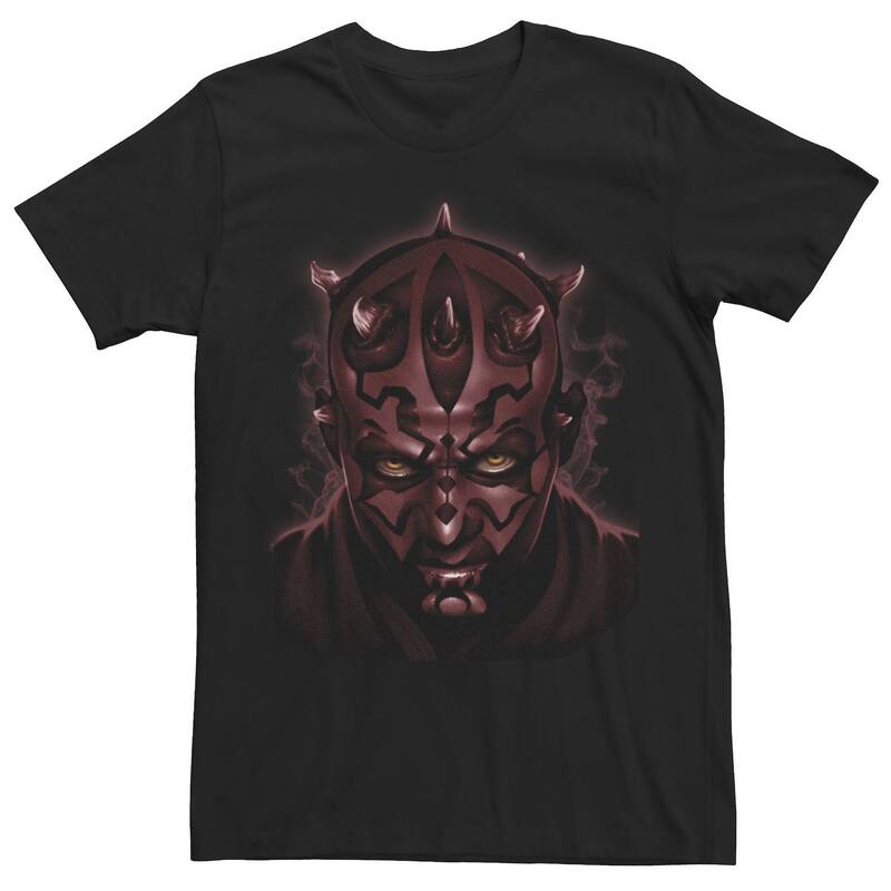 はやりっ児 ウォーズ メンズ トップス ティーシャツ Men\u0027star Wars Darth Maul Dark Glare Portraitee Black 黒いこと トップス-Tシャツ・カットソー-メンズファッション