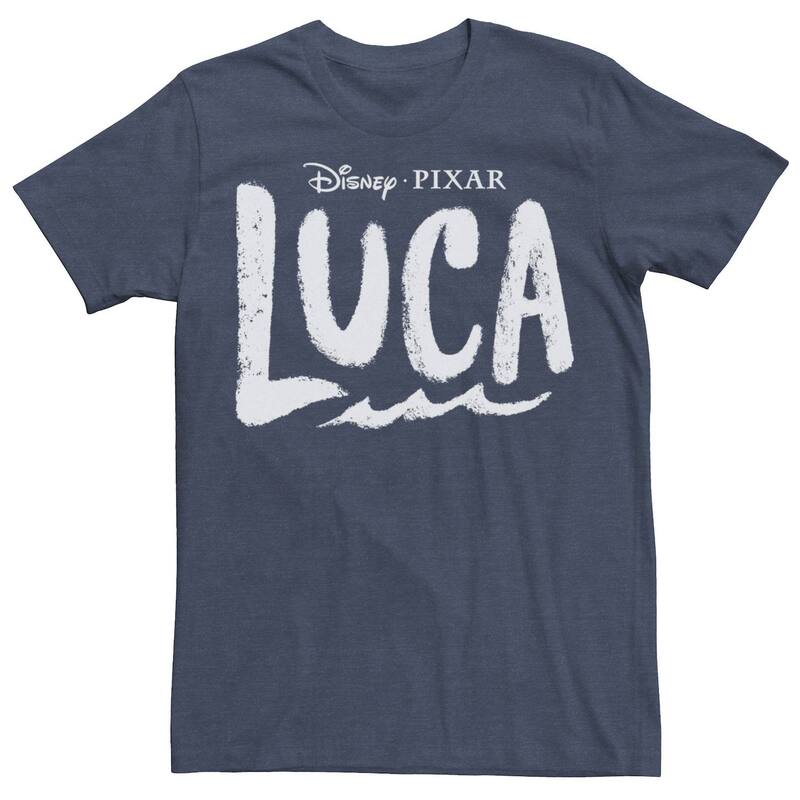 ウォルトディズニー ピクサー メンズ トップス ティーシャツ ロゴタイプ Disney / Pixar\u0027s Luca Men\u0027s Logo Tee Navy Heather ギョリュウモドキ メンズファッション-トップス-Tシャツ・カットソー
