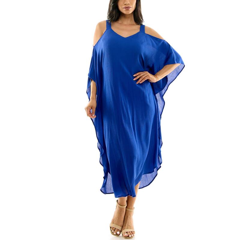 ニナレオナルド レディース トップス ワンピース Women's Nina Leonard Kimono Dress Lapis