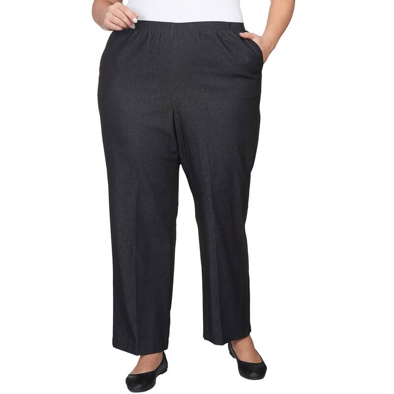 アルフレッド ダナー レディース ボトムス 心地好いズボン下 つけ加える大きさ ジーンズ Plusize Alfredunner Proportionedenim Pants Black Denim 黒いこと