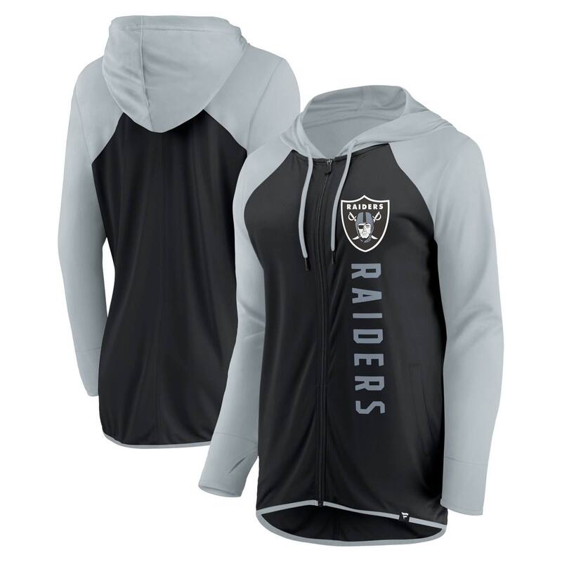 アンブランデッド レディース アウター パーカー・スウェット Unbranded Women's Fanatics Branded Black/Silver Las Vegas Raiders Forever Fan Full-Zip Hoodie Lvr Black ブラック