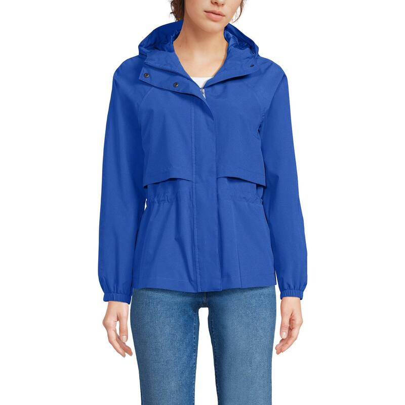 ランズエンド レディース アウター ジャケット・ブルゾン Women's Lands' End Packable Rain Jacket Blue Breeze ブルー