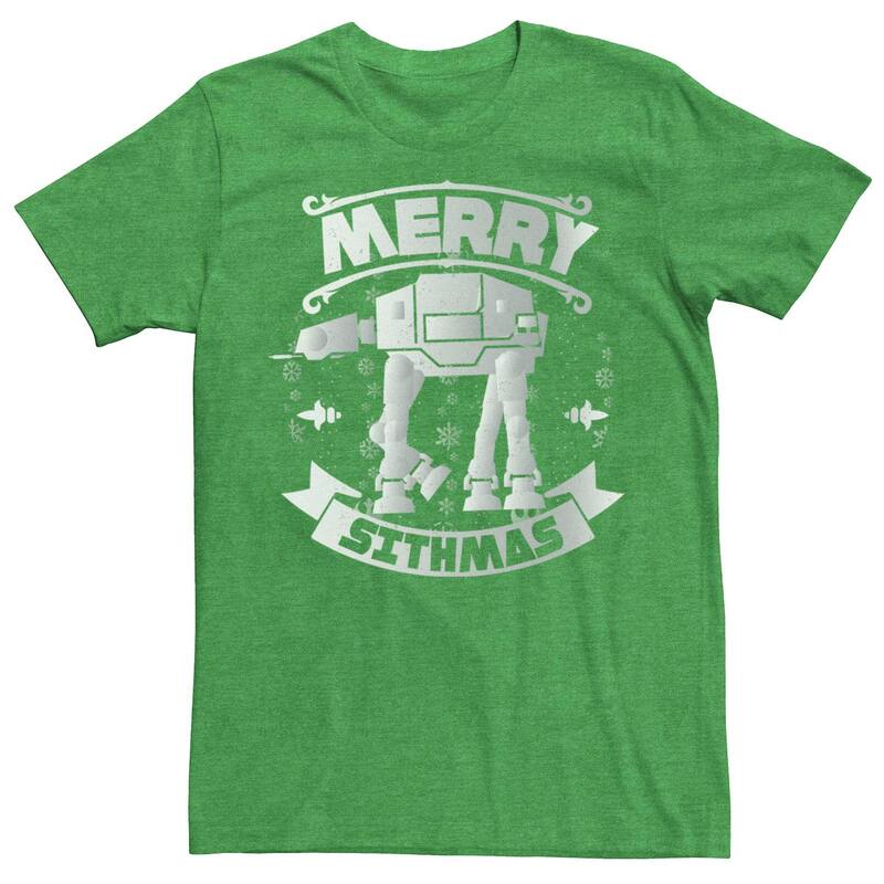 アニメ人となり メンズ トップス ティーシャツ グラフィック Licensed Character Men\u0027star Wars AT-AT Christmas Merry Sithmas Holiday Graphic Tee Kelly メンズファッション-トップス-Tシャツ・カットソー