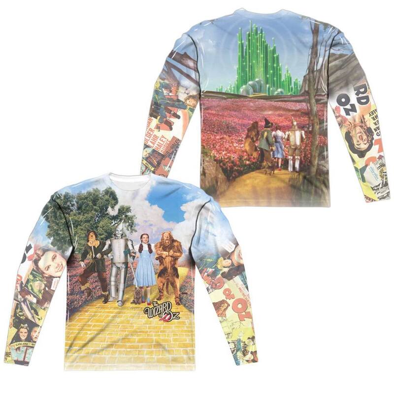 アニメ文字記号 メンズ トップス プルオーバー Licensed Character Wizard Of Oz On The Road Long Sleeve Adult Poly Crew T-shirt Multicoloured マルチ色合い